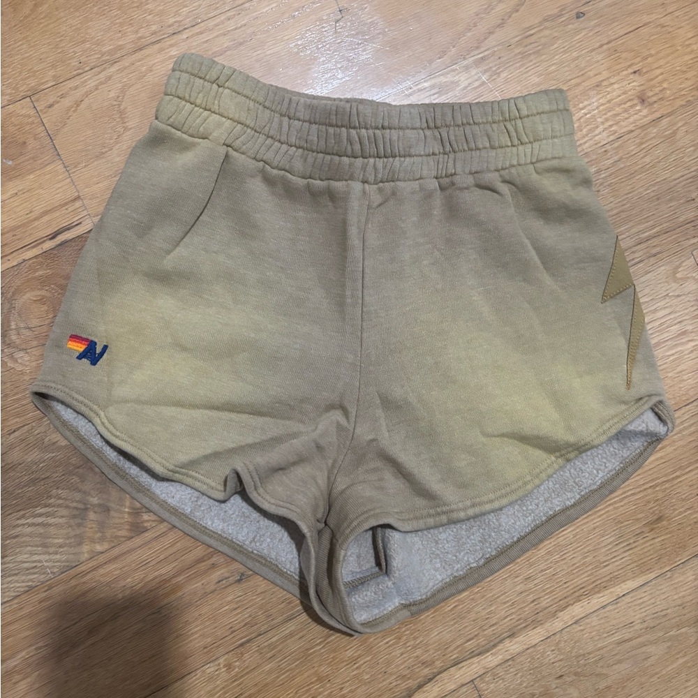 Aviator Nation Tan Athletic Shorts